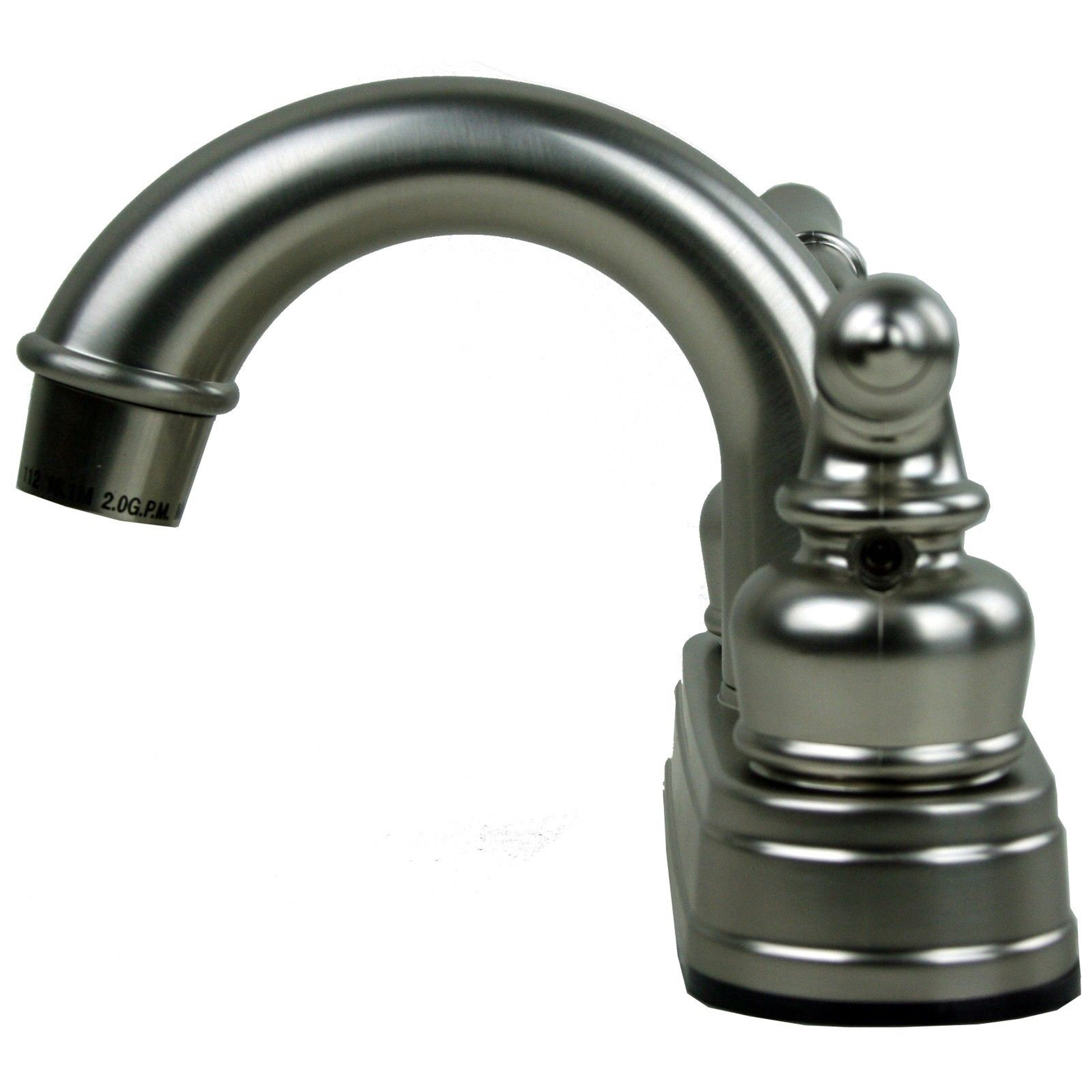 RV/Mobile Home Bathroom Vanity Sink 4" Centerset Lavatory Faucet